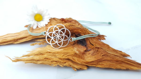 Armband "Blume des Lebens" Minze